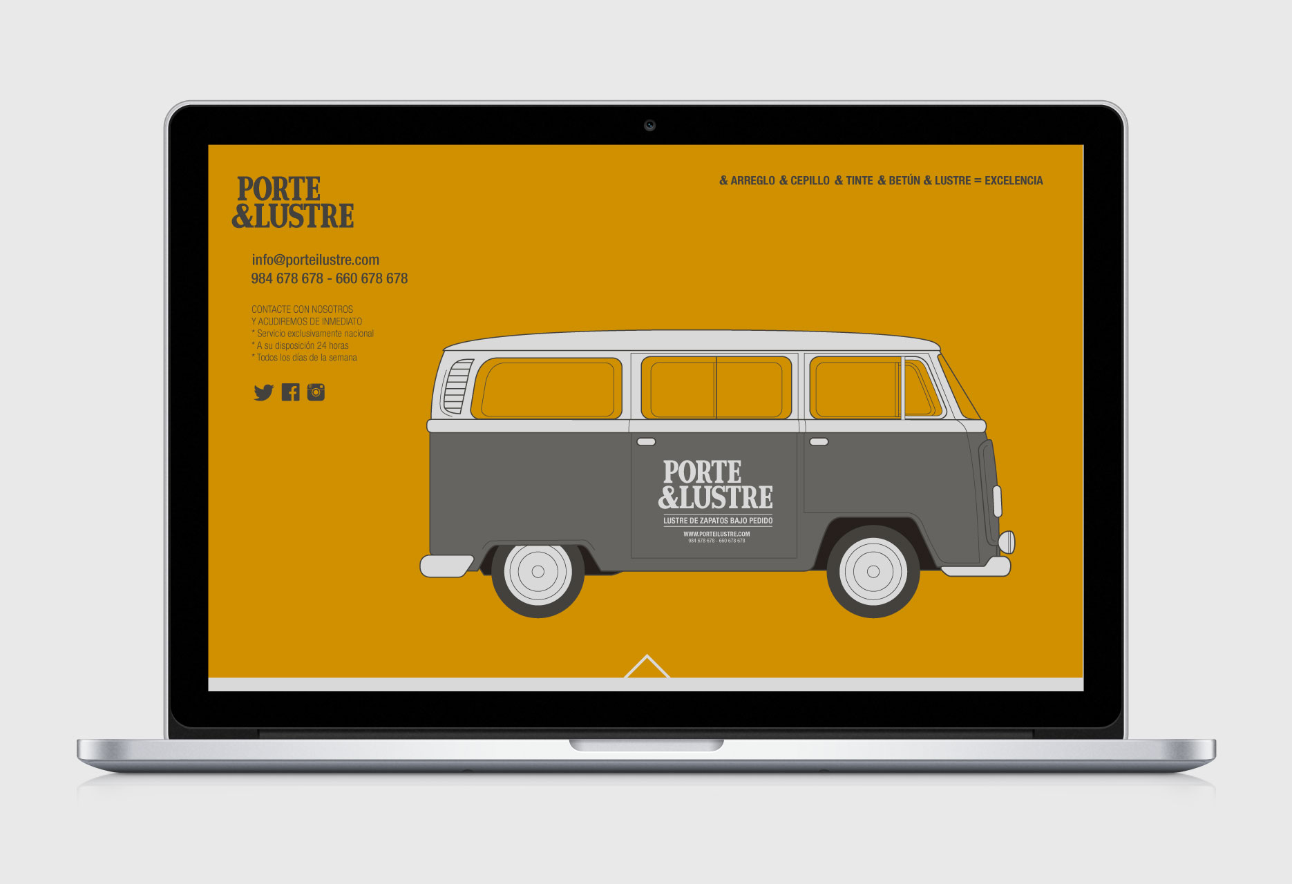 Shoeshiner brand design PORTE&LUSTRE - web design / branding / illustration - 2014