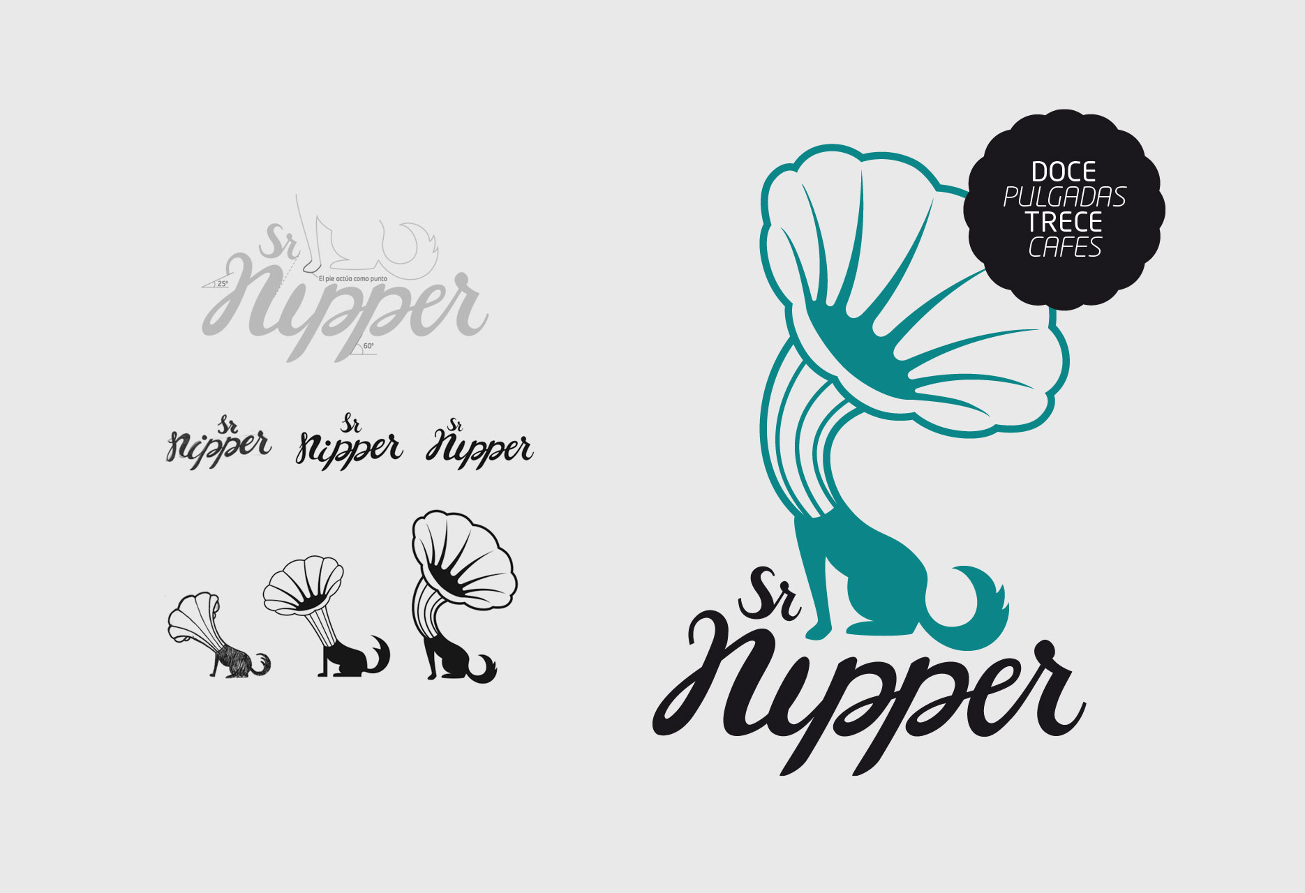 Diseño de marca para cafetería-tienda Sr.Nipper - identidad corporativa - 2012