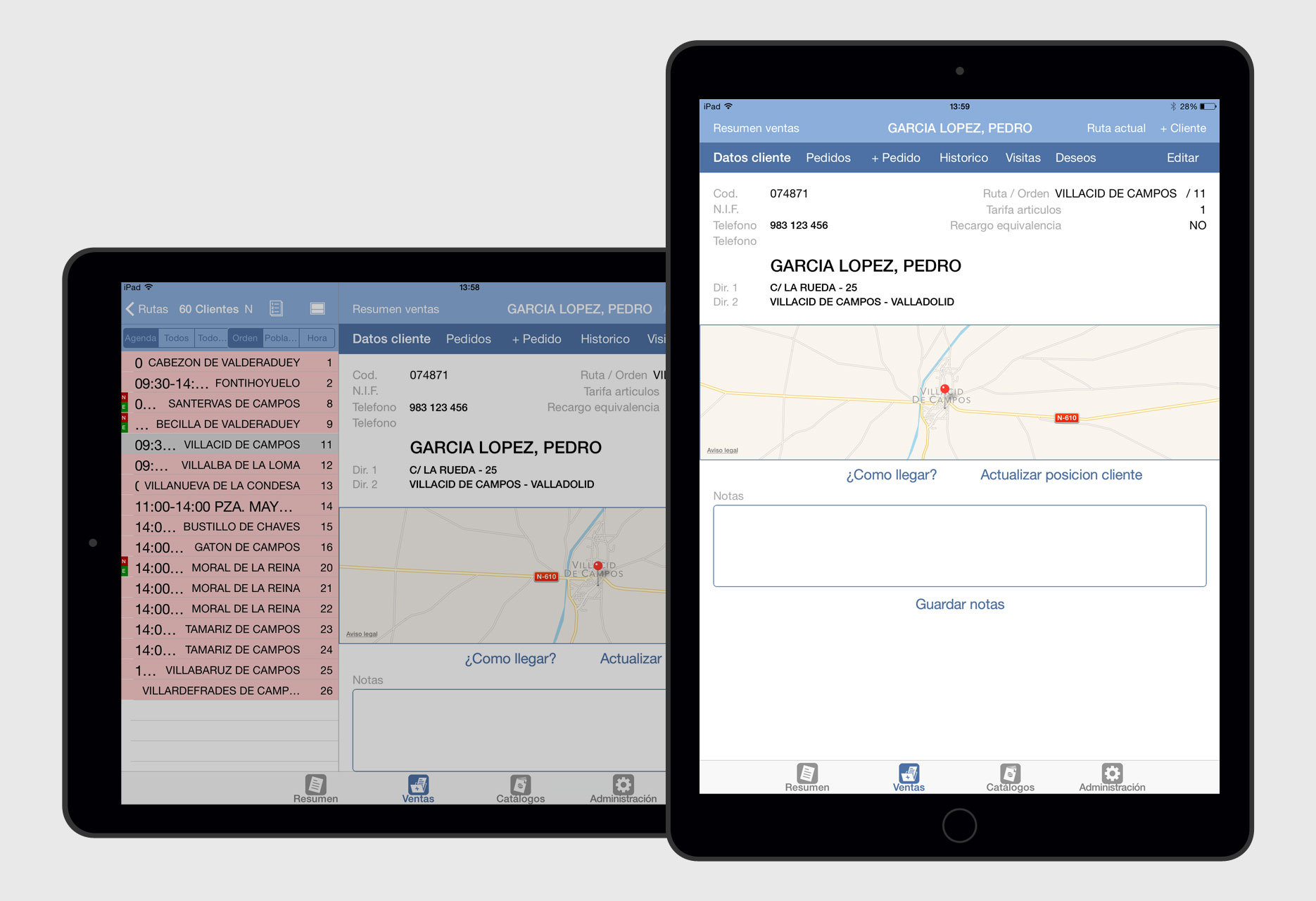 Aplicación iPad App reparto Dona Dona - app móvil / desarrollo iOS - 2014