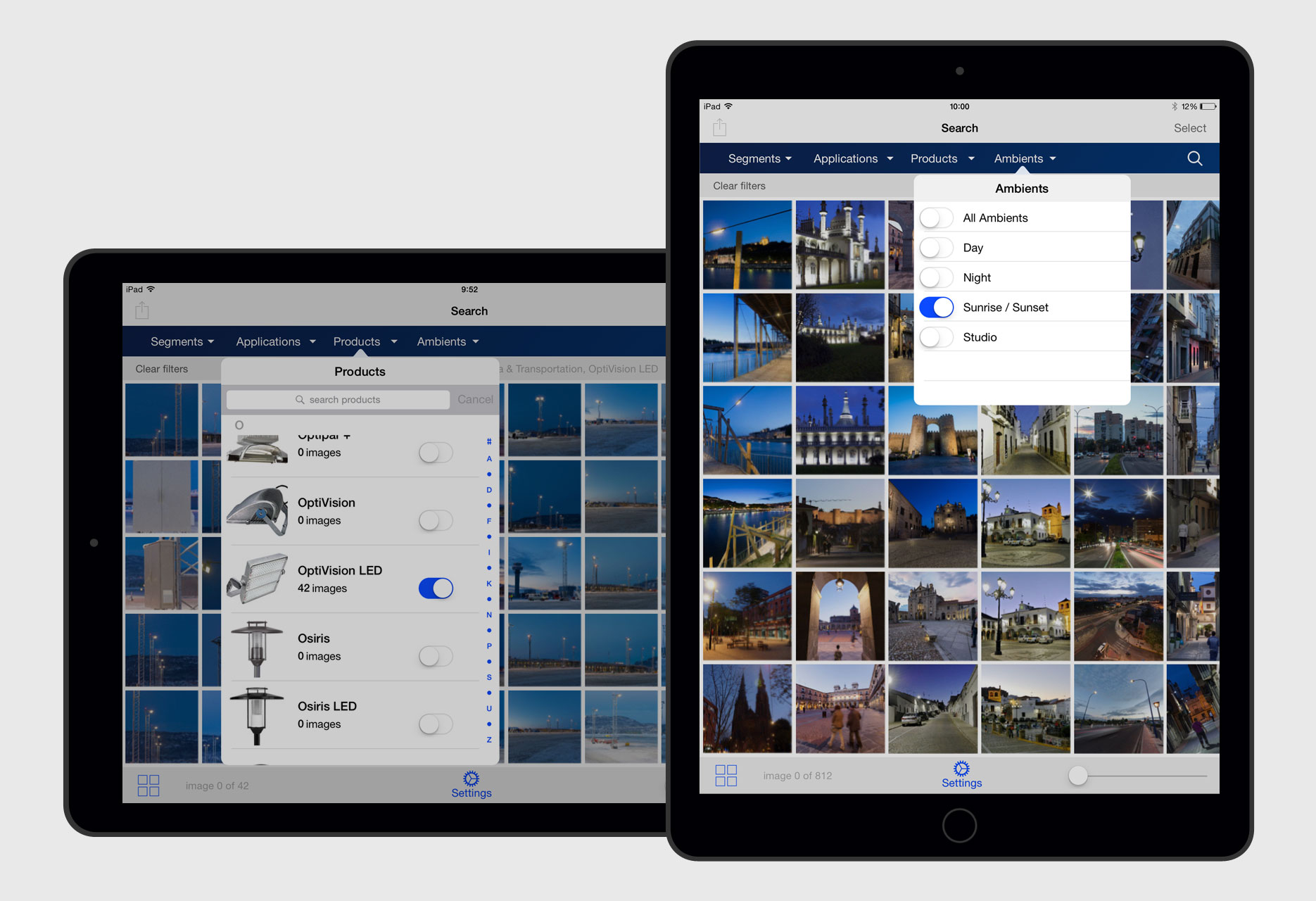 Aplicación iPad Banco de Imágenes Philips - app móvil / desarrollo iOS - 2015