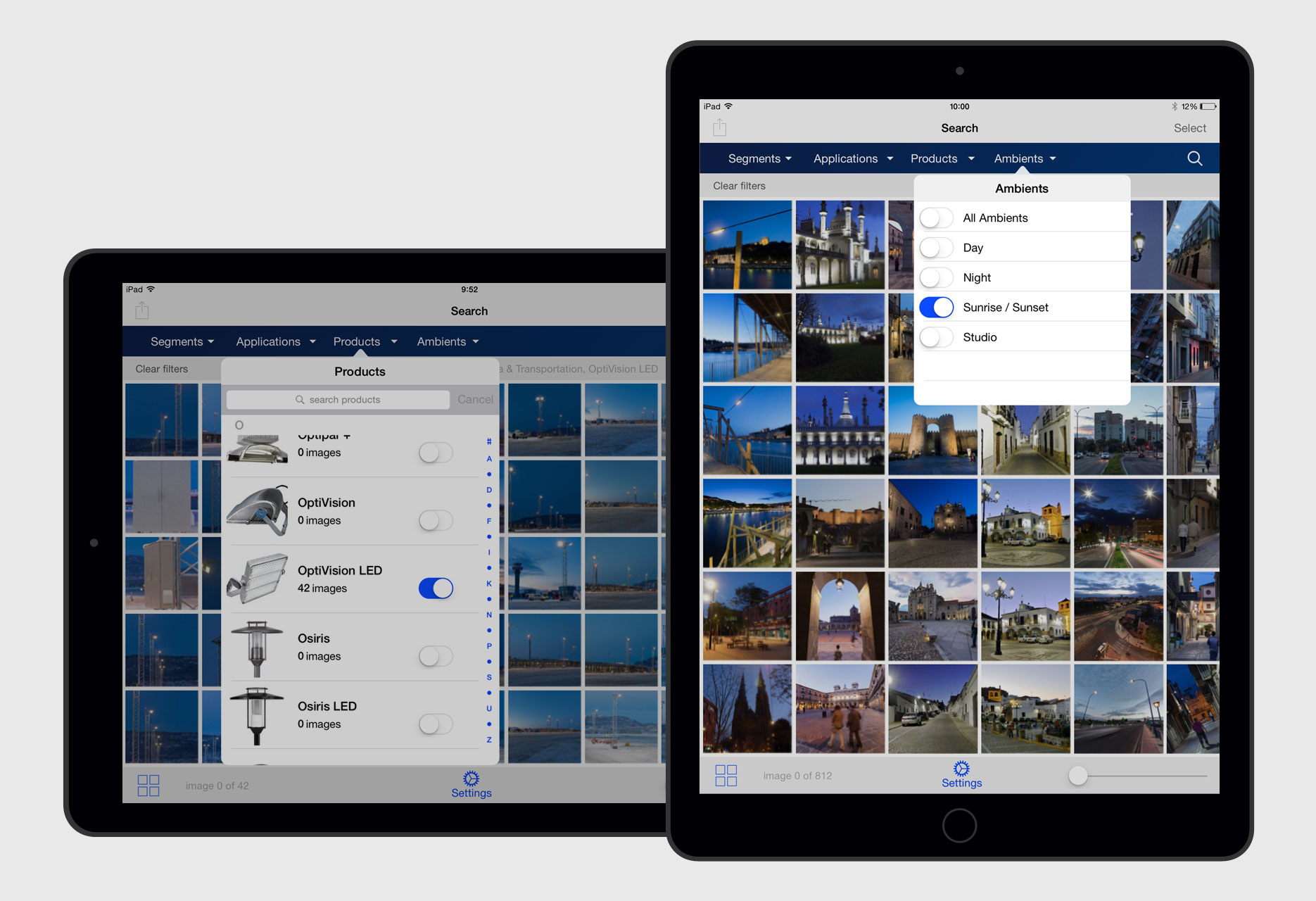 iPad application Philips Image bank - mobile app / iOS development