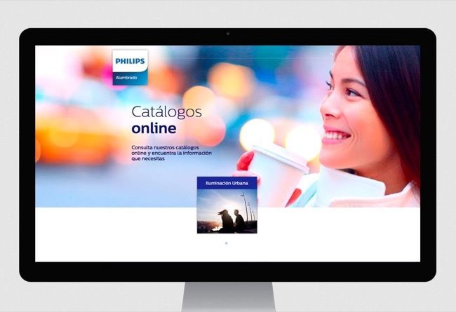 Catálogo web on-line E-Catalogo Philips - desarrollo web gestor de contenidos - 2015