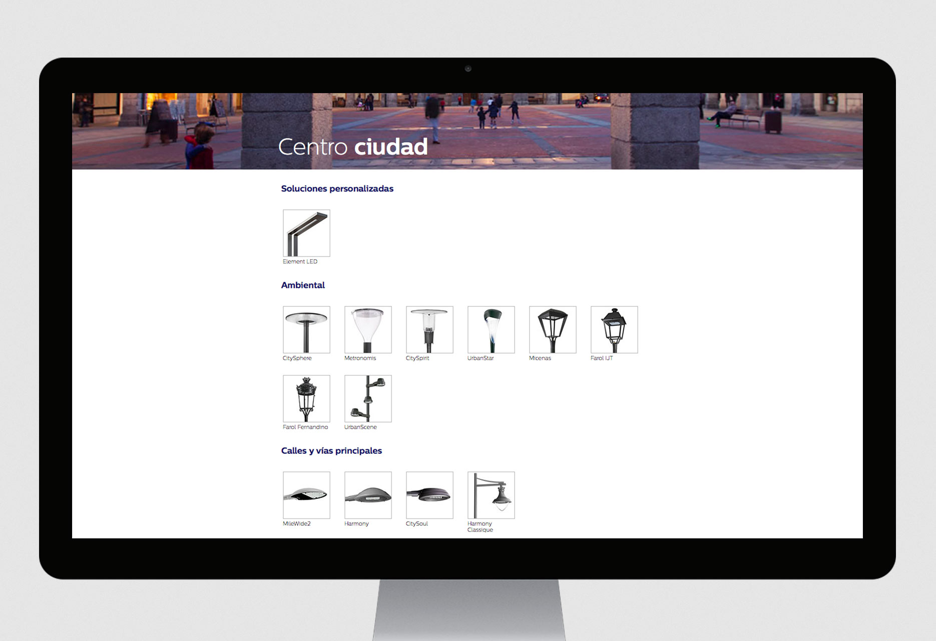 Catálogo web on-line E-Catalogo Philips - desarrollo web / gestor de contenidos