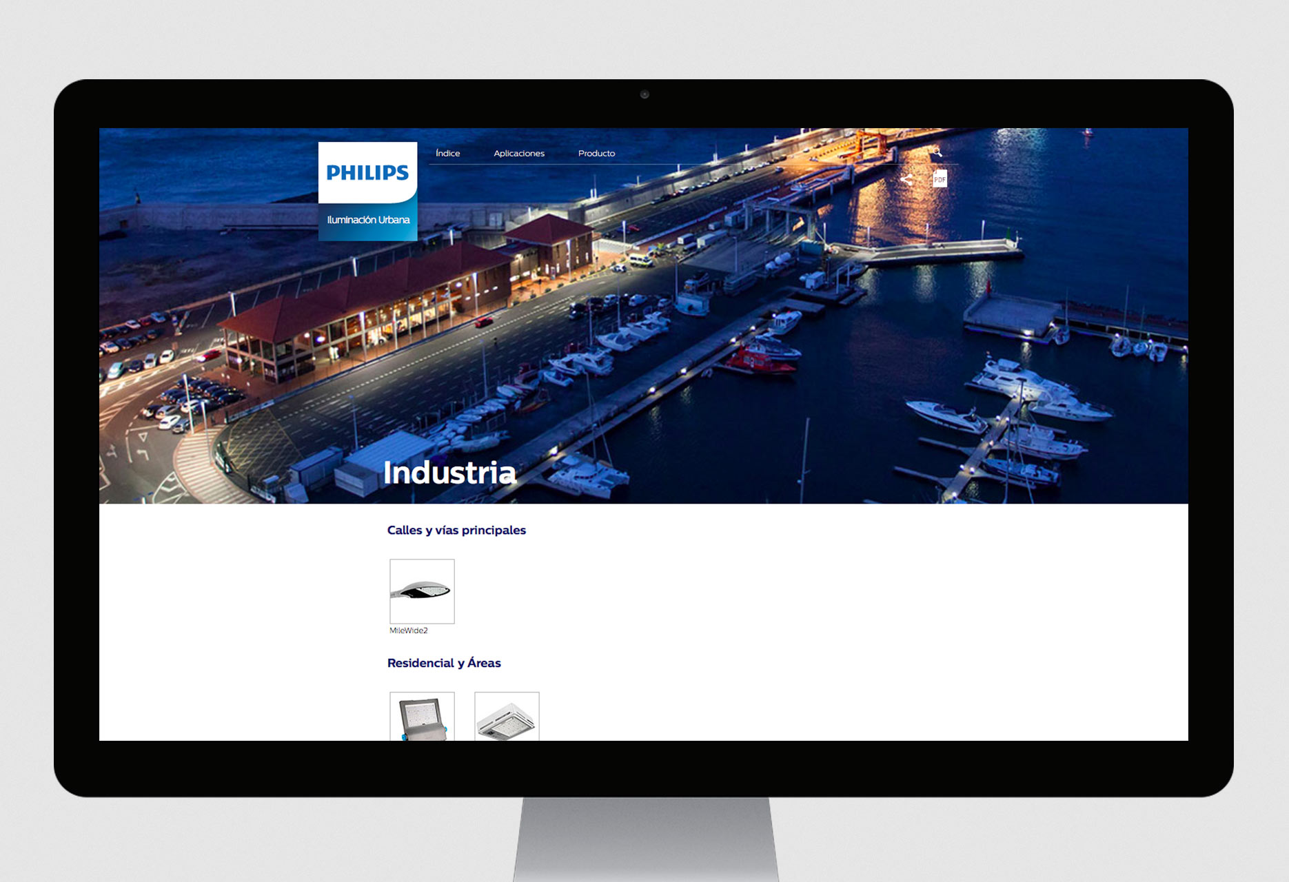 Catálogo web on-line E-Catalogo Philips - desarrollo web / gestor de contenidos - 2015