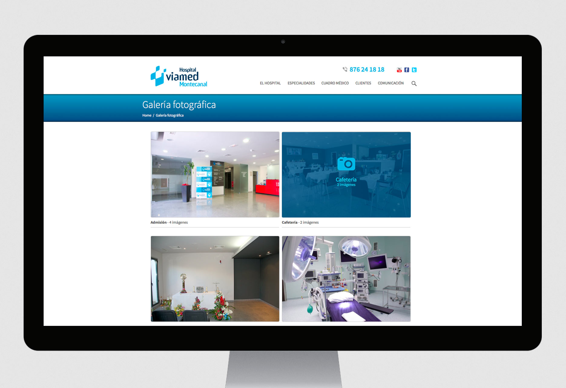 Corporate websites Webs Grupo Viamed - web development / CMS