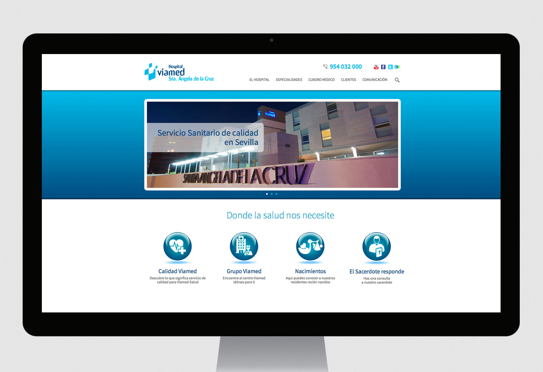 Corporate websites Webs Grupo Viamed - web development / CMS - 2012