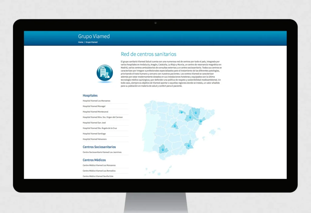 Centros Sanitarios Webs Grupo Viamed